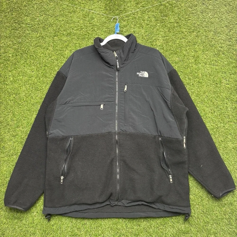 The North Face Denali Jacket Mens XL Black Polartec Fleece Full Zip Hiking